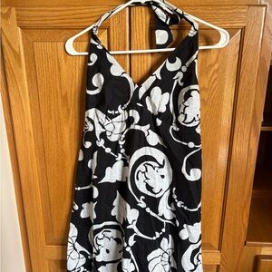Old Navy Black and White Halter Dress